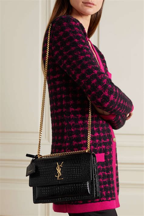 ysl bag sunset|ysl sunset bag crocodile.